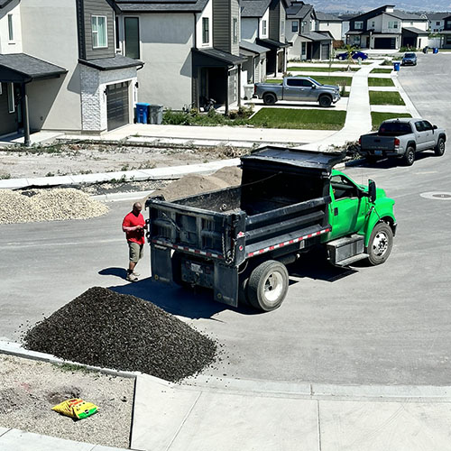 Decorative Rock Delivery Truck